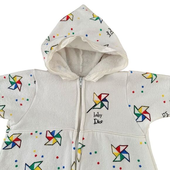 Vintage Baby Dior Terry One-Piece White 3-6 months - Picture 2 of 11